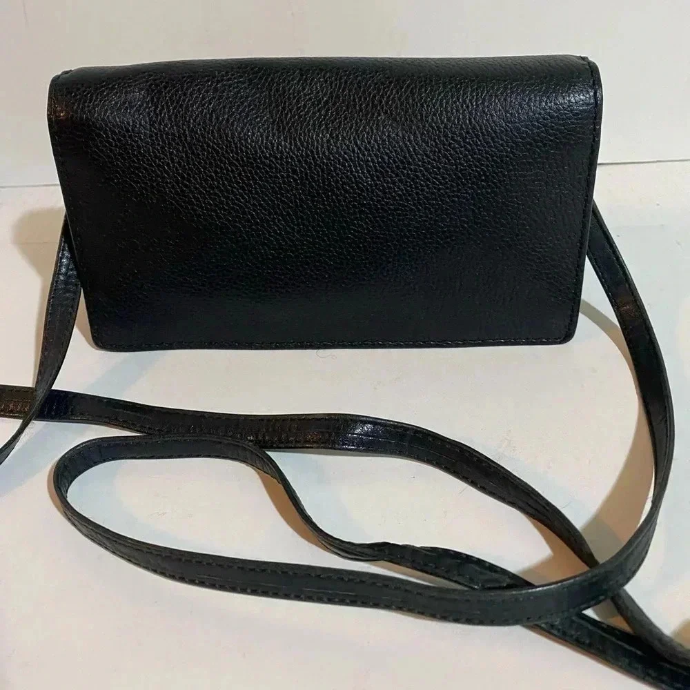 Kate spade black leather crossbody handbag